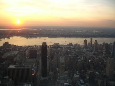 new york bei sonnenuntergang